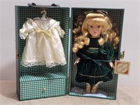 Doll Trunk w/ Porcelain Doll