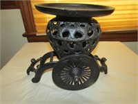 Black Wrought Iron Deco 10" T