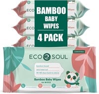 Sealed - ECO SOUL 100% Bamboo Premium Baby Wipes