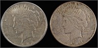 1922-D & 1928-S PEACE DOLLARS