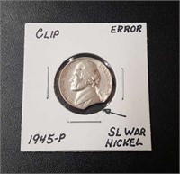 1945-P Error Nickel