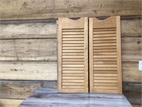 Pair of wood shutters. 36 inches