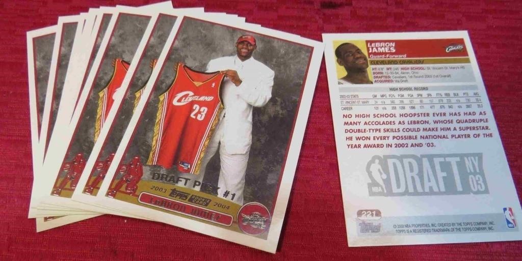 LeBron James RC Lot 10 Reprint Basketball Cards