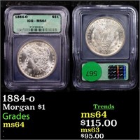 1884-o Morgan $1 Graded ms64