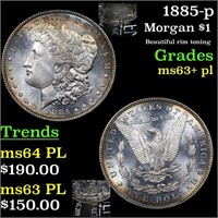 1885-p Morgan $1 Grades Select Unc+ PL