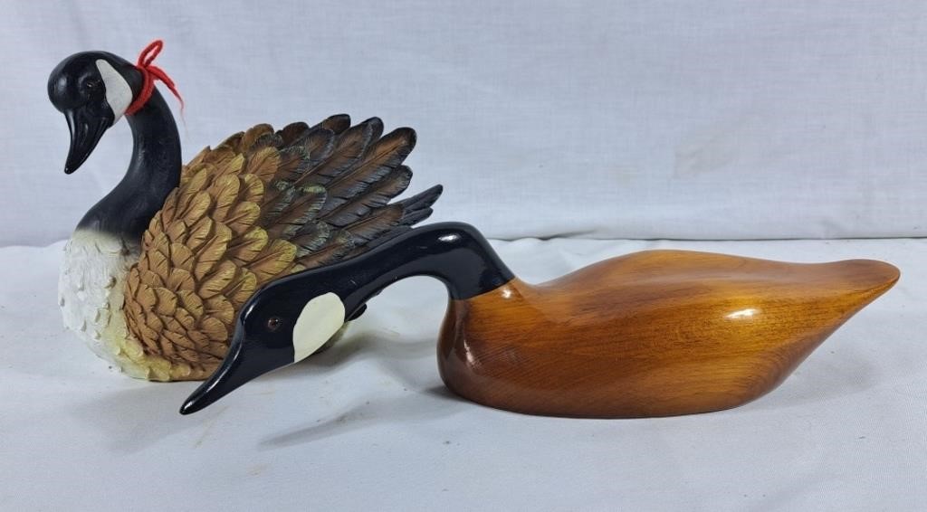 Pair of Handcrafted Canadian Geese