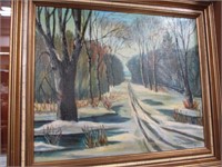 CONNIE CLARK 1971-FRAMED LANDSCAPE PAINTING