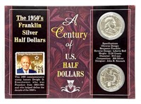 (Q) 1957, 1958 Franklin Silver Half Dollars