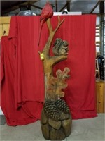 1- Wood Sculpture by Edgard Diaj   [pickup only]