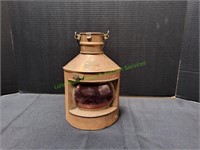 Vintage P.M.P Red Port Copper Oil Lantern