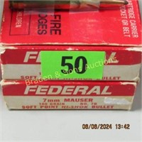 GROUP OF 40 ROUNDS FEDERAL CALIBER 7MM MAUSER