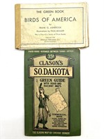 Vintage Clason South Dakota Green Guide Map and