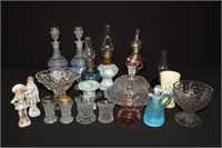 Group of Antique Glassware, Lidded Dish,