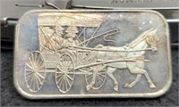 Troy Oz. Silver "Horse & Buggy" By Silvertowne