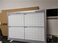 New 36 x 48 dry erase 4 month wall planner