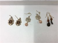 Costume Jewelry - 3 Pairs Of Earrings