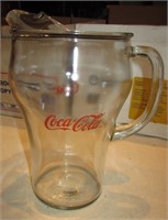 9.5" Tall Clear Glass Coke Pitcher