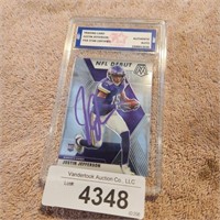 Justin Jefferson Autographed Trading Card