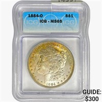 1884-O Morgan Silver Dollar ICG MS65