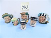 (6) Miniature Royal Doulton Mugs - The Falconer,