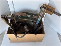 Box lot of climbing equipment