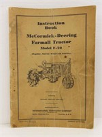 McCormick Deering Farmall F20 Tractor Manual