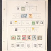 Niue Stamps 1890s-1990s Collection on pages, very