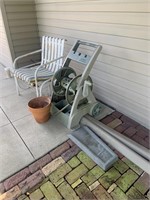 Chair, pots, splash block & more