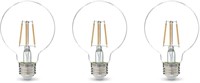3Pc G25 LED Light Bulb 60W Equivalent, Clear, Soft