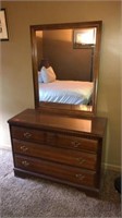 Bassett 3-Drawer Wood Dresser with mirror 42”