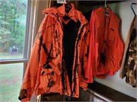 Orange hunting jackets & vests sz L & XL