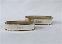 2 LUNT Sterling Silver Napkin Rings