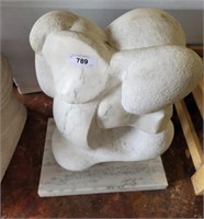CARVED STONE STATUE 18X12X25