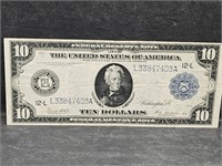 1914 $10 Dollar Blue Seal Currency Note