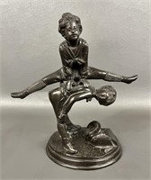 Vintage Bronze "Leap Frog" Statue
