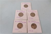 5 Buffalo Nickles