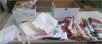 2 boxes table covers & linens