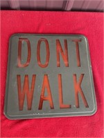 Vtg Glass don’t walk sign