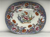 VICTORIAN TRANSFER PRINTED MEAT PLATE IMPERIAL
