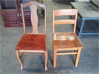 Two Wood Children's Chairs