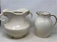 Large ceramic jar with two handles missing lid