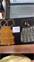 Lot of Two Old Beaded Hand Bags