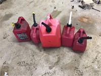 6 gas cans. One not pictured