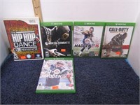4-- XBOX ONE & 1 Wii VIDEO GAMES