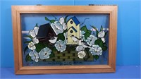 Framed Stain Glass Birds/Birdhouses by Sheri