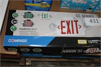 compass emergency exit sign