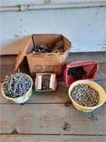 ASSORTED NAIKS, SCREWS, CLIPS