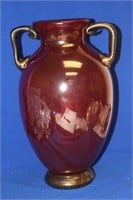 Art Glass Two Handle Vase