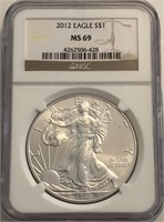MS69 2012 American Silver Eagle