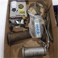 Oil cans, air hose and others